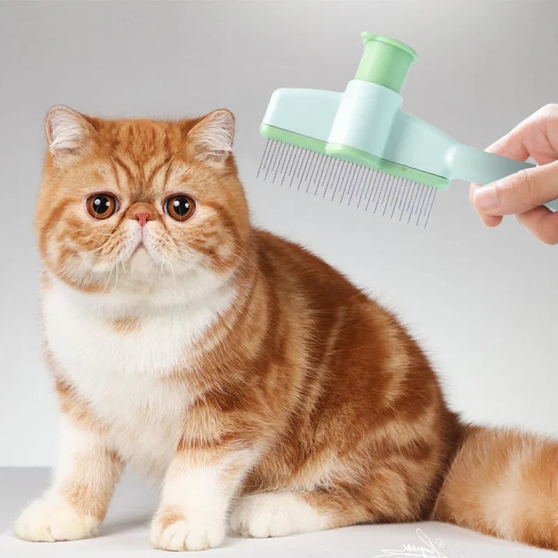 Cat Grooming Massage Brush Pet Comb Professional Open Knot Pet Hair Removal Brush Durable Kitten Comb Pet Accessories